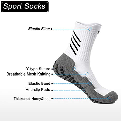 Gogogoal Calcetines deportivos antideslizantes para hombre y mujer, transpirable desodorante Calcetines para fĂștbol baloncesto running ciclismo trekking yoga, Negro/Blanco (Blanco-3par) Gogogoal Calcetines deportivos antideslizantes para hombre y mujer, transpirable desodorante Calcetines para fĂștbol baloncesto running ciclismo trekking yoga, Negro/Blanco (Blanco-3par)