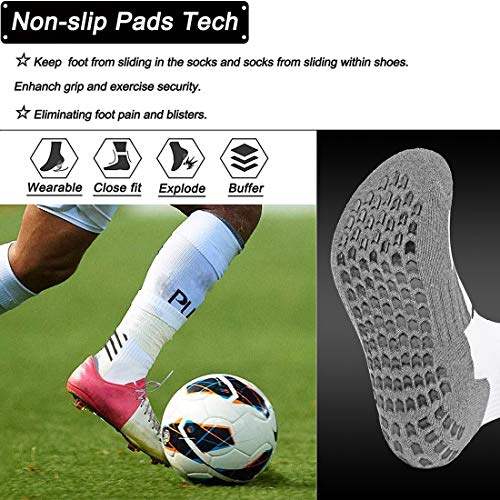 Gogogoal Calcetines deportivos antideslizantes para hombre y mujer, transpirable desodorante Calcetines para fĂștbol baloncesto running ciclismo trekking yoga, Negro/Blanco (Blanco-3par) Gogogoal Calcetines deportivos antideslizantes para hombre y mujer, transpirable desodorante Calcetines para fĂștbol baloncesto running ciclismo trekking yoga, Negro/Blanco (Blanco-3par)