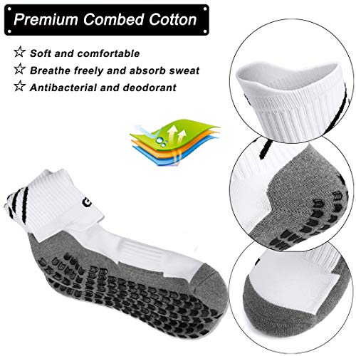 Gogogoal Calcetines deportivos antideslizantes para hombre y mujer, transpirable desodorante Calcetines para fĂștbol baloncesto running ciclismo trekking yoga, Negro/Blanco (Blanco-3par) Gogogoal Calcetines deportivos antideslizantes para hombre y mujer, transpirable desodorante Calcetines para fĂștbol baloncesto running ciclismo trekking yoga, Negro/Blanco (Blanco-3par)