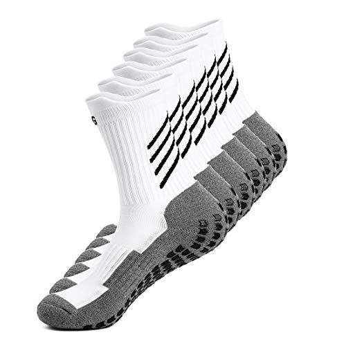 Gogogoal Calcetines deportivos antideslizantes para hombre y mujer, transpirable desodorante Calcetines para fĂștbol baloncesto running ciclismo trekking yoga, Negro/Blanco (Blanco-3par) Gogogoal Calcetines deportivos antideslizantes para hombre y mujer, transpirable desodorante Calcetines para fĂștbol baloncesto running ciclismo trekking yoga, Negro/Blanco (Blanco-3par)