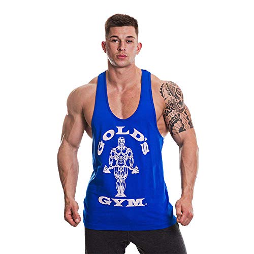 Gold´s Gym GGVST-003 Muscle Joe - Camiseta musculación para Hombre, Color Azul Royal, Talla L