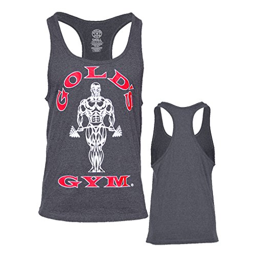 Gold´s Gym GGVST-003 Muscle Joe - Camiseta musculación para Hombre, Color Gris Marengo, Talla M