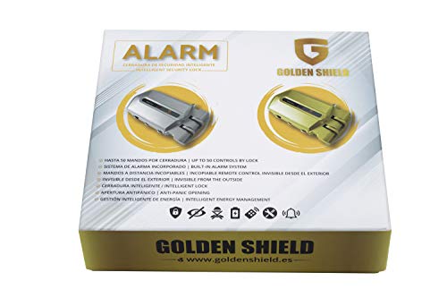 Golden Shield Alarm - Cerradura Invisible con alarma 120db, 3 mandos incopiables Golden Shield Alarm - Cerradura Invisible con alarma 120db, 3 mandos incopiables