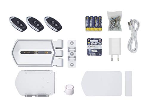 Golden Shield Alarm - Cerradura Invisible con alarma 120db, 3 mandos incopiables Golden Shield Alarm - Cerradura Invisible con alarma 120db, 3 mandos incopiables