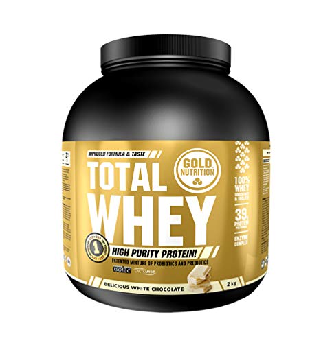 Goldnutrition Total Whey Proteina 2kg, Chocolate Blanco, Aumenta y Conserva Músculos Goldnutrition Total Whey Proteina 2kg, Chocolate Blanco, Aumenta y Conserva Músculos