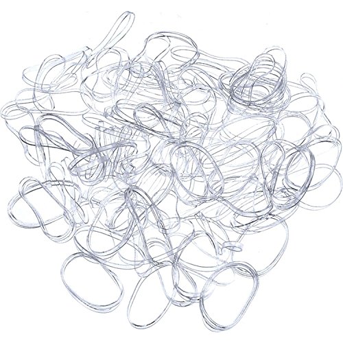 Goma de Pelo Transparente Banda Elástico de Pelo, 1000 Paquetes Goma de Pelo Transparente Banda Elástico de Pelo, 1000 Paquetes