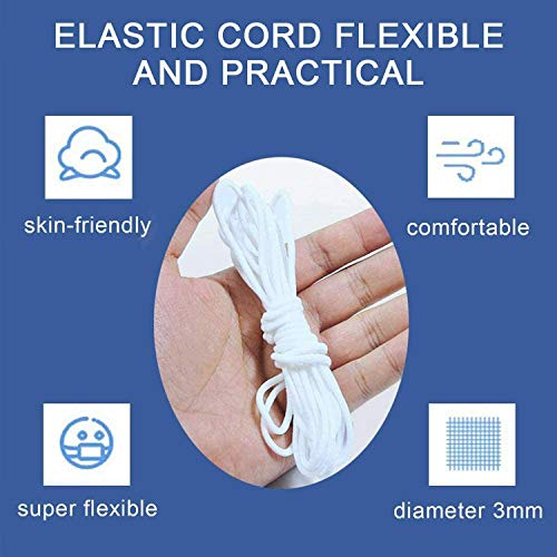Goma Elastica Costura 2 piezas, Elastica Redondos Cintas Elásticas Costura Y Manualidades DIY Cordón Goma Elástico para Coser Ropa【3mm, 20m】 Goma Elastica Costura 2 piezas, Elastica Redondos Cintas Elásticas Costura Y Manualidades DIY Cordón Goma Elástico para Coser Ropa【3mm, 20m】