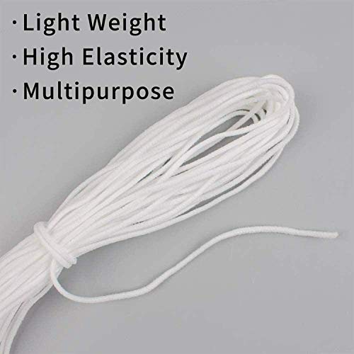 Goma Elastica Costura 2 piezas, Elastica Redondos Cintas Elásticas Costura Y Manualidades DIY Cordón Goma Elástico para Coser Ropa【3mm, 20m】 Goma Elastica Costura 2 piezas, Elastica Redondos Cintas Elásticas Costura Y Manualidades DIY Cordón Goma Elástico para Coser Ropa【3mm, 20m】