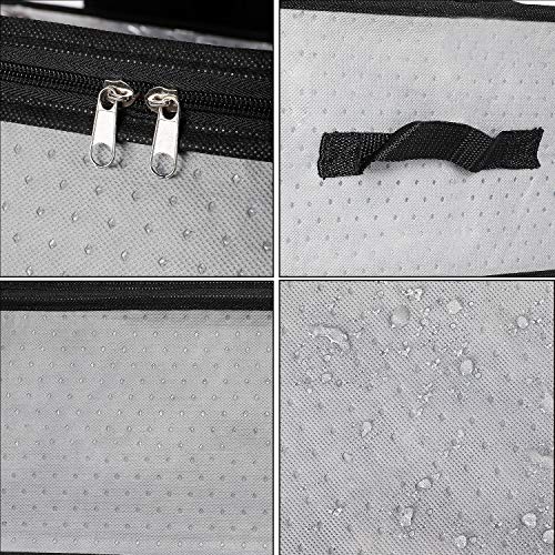 GoMaihe Bolsa de Almacenamiento 3 Pcs, Cajas Almacenaje Ropa 100x50x15cm Debajo de la Cama no Tejido de Gran Capacidad, Organizador de Transpirable con Cremallera Robusta, Edredón, Manta, Gris GoMaihe Bolsa de Almacenamiento 3 Pcs, Cajas Almacenaje Ropa 100x50x15cm Debajo de la Cama no Tejido de Gran Capacidad, Organizador de Transpirable con Cremallera Robusta, Edredón, Manta, Gris