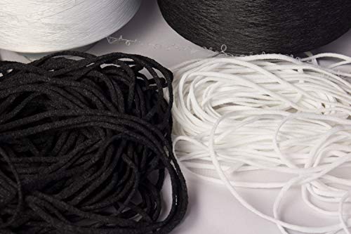 Gomas elástica mascarillas blanca y negra (Negra) Gomas elástica mascarillas blanca y negra (Negra)