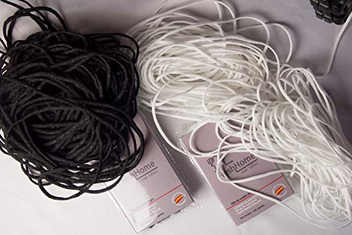 Gomas elástica mascarillas blanca y negra (Negra) Gomas elástica mascarillas blanca y negra (Negra)