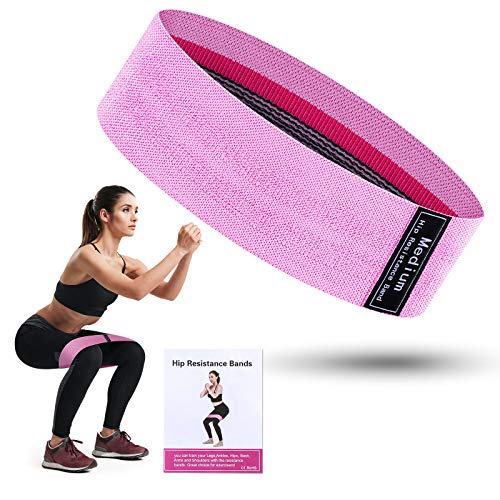 Gomas Elasticas Fitness, Bandas de Resistencia Antideslizante Elasticas Bandas Cintas Elásticas para Ejercicios de Gluteos, Cadera, Piernas y Brazos, Yoga, Pilates, Fitness, Crossfit (Medium)