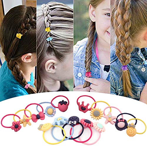 Gomas pelo niña,Lazos de Pelo,Goma de Pelo Banda Elástica,Cuerda Banda Para Niñas Pequeñas Niños,Hairband Elástico Del Pelo(40PCS)