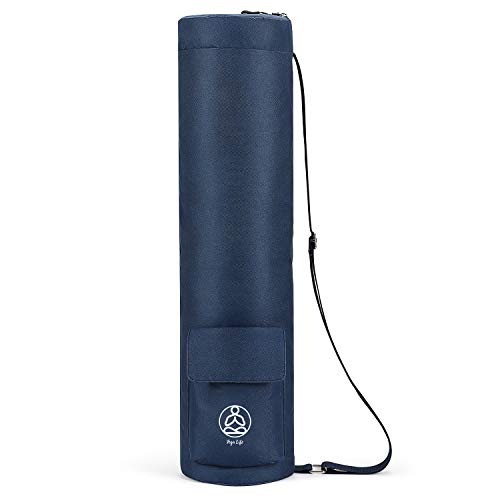 Gonex Bolsa para Colchoneta de Yoga, Funda Esterilla Yoga Ejercicios Fitness Duradera Tela Oxford Impermeable con 2 Bolsillos de Carga, Correa de Hombro Ajustable Extra Ancha Portátil (Morado)