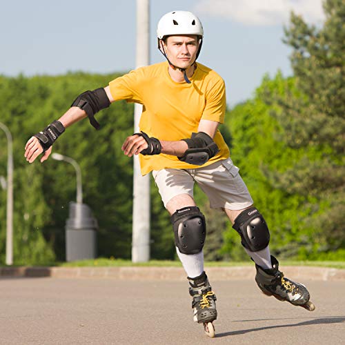Gonex Protecciones Patines Niños Adultos, Juego Protectores Rodilleras Coderas Muñeca Muñequeras Infantiles para Skate Bicicleta Patinaje Ciclismo Monopatín Escalada Esqui Scooter Seguridad Deportiva