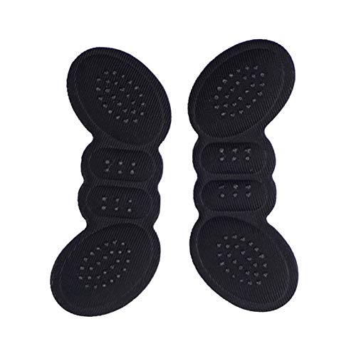 GonFan Pegatinas de talón Etiqueta engomada del tacón Anti-patín de la Mariposa de Rebote Lento, Pegatina de tacón antidesgaste del tacón Anti-caída (Color : Black, Size : 4mm)