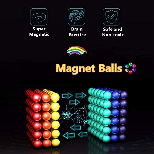 GOOCO Bola mágica 3D, 3mm Juguetes de Rompecabezas mágico Juguetes Descompresión Desarrollo Inteligente Juguetes Regalo Ideales, Rompecabezas de Colores (10 Colores), 1000 partículas