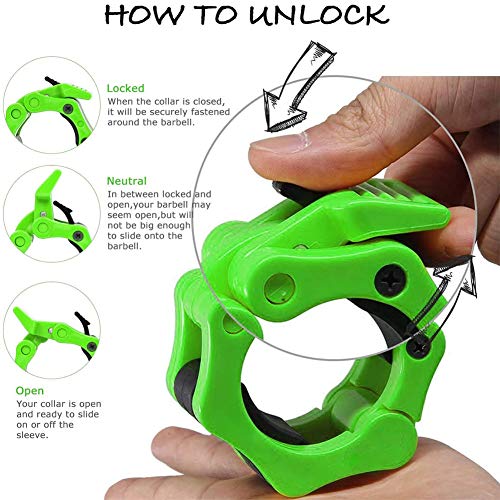 GOODGDN Barbell Barra Olímpica con Bloqueo para Fitness,Par de topes para Barra olímpica - Abrazadera para Halterofilia Crossfit con Bloqueo de 50MM,Mancuernas (1 par) GOODGDN Barbell Barra Olímpica con Bloqueo para Fitness,Par de topes para Barra olímpica - Abrazadera para Halterofilia Crossfit con Bloqueo de 50MM,Mancuernas (1 par)