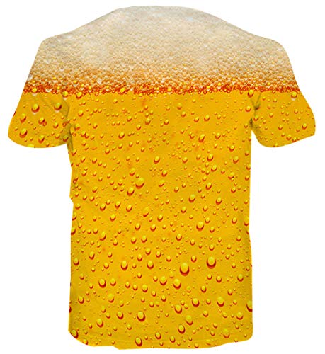 Goodstoworld Cool Funny Cerveza burbujeante Camisetas Verano Personalizado Impreso Cuello Redondo Camiseta tee Tops para Mens Womens XL