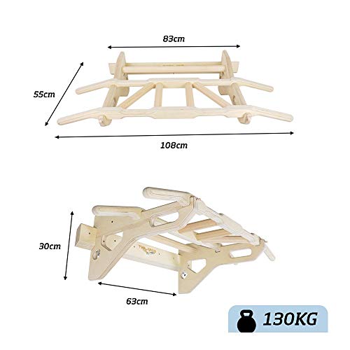 Gorilant®- Barra de Dominadas, Pulls up Bar, Múltiples agarres, hasta 130kg, Workout, se desmonta de la Pared