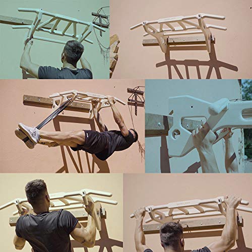 Gorilant®- Barra de Dominadas, Pulls up Bar, Múltiples agarres, hasta 130kg, Workout, se desmonta de la Pared Gorilant®- Barra de Dominadas, Pulls up Bar, Múltiples agarres, hasta 130kg, Workout, se desmonta de la Pared