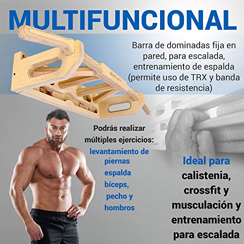Gorilant - Barra de Dominadas Titan Pared sobre Puerta, Pulls up Bar, Múltiples agarres| Montaje Fácil | Antideslizante | hasta 130 kg Gorilant - Barra de Dominadas Titan Pared sobre Puerta, Pulls up Bar, Múltiples agarres| Montaje Fácil | Antideslizante | hasta 130 kg