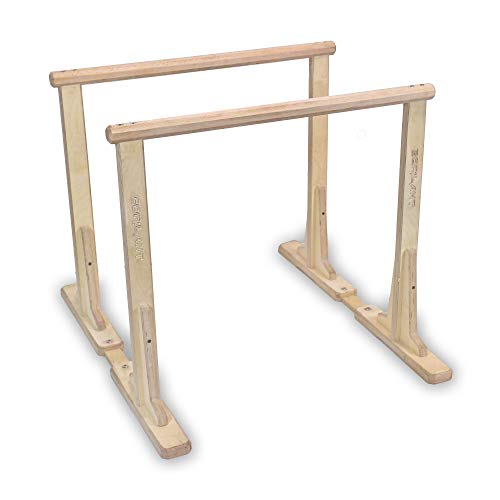 Gorilant - Barras Paralelas para Ejercicio Fondos, Barras de Gimnasia/Dip Station, calistenia, Altura 90cm Anchura Ajustable