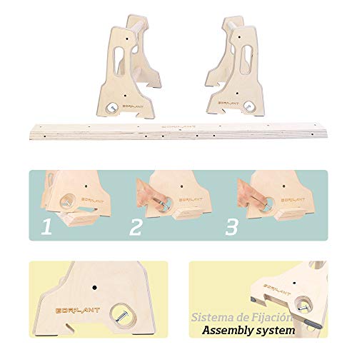 Gorilant®- Soporte para Flexiones, Barra de Dominadas, Barras Paralelas para calistenia o Entrenamiento en casa, colgado Pared con regleta, 40CM Gorilant®- Soporte para Flexiones, Barra de Dominadas, Barras Paralelas para calistenia o Entrenamiento en casa, colgado Pared con regleta, 40CM
