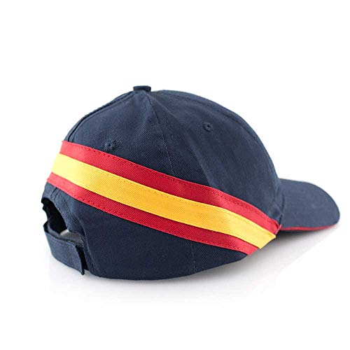 GORRA AZUL MARINO BANDERA DE ESPAÑA REGULABLE PADEL GOLF