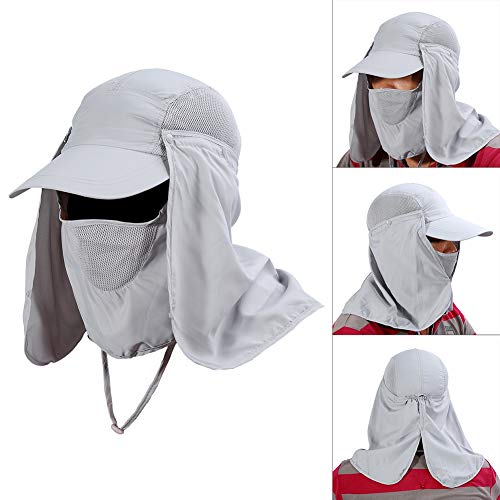 Gorra de Protección Solar Anti-UV, Sombrero Pesca del Sol Gorra al Aire Libre de Protección Solar Transpirable Cap Sombrero de Ala Ancha Protección UV Protege Cuello Cara para Hombre Mujer(Plata) Gorra de Protección Solar Anti-UV, Sombrero Pesca del Sol Gorra al Aire Libre de Protección Solar Transpirable Cap Sombrero de Ala Ancha Protección UV Protege Cuello Cara para Hombre Mujer(Plata)