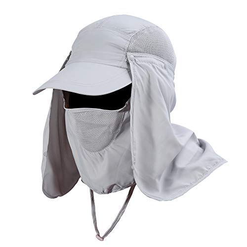 Gorra de Protección Solar Anti-UV, Sombrero Pesca del Sol Gorra al Aire Libre de Protección Solar Transpirable Cap Sombrero de Ala Ancha Protección UV Protege Cuello Cara para Hombre Mujer(Plata) Gorra de Protección Solar Anti-UV, Sombrero Pesca del Sol Gorra al Aire Libre de Protección Solar Transpirable Cap Sombrero de Ala Ancha Protección UV Protege Cuello Cara para Hombre Mujer(Plata)