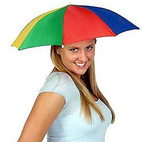 Gorra de sombrilla plegable paraguas - Sombrerería para adultos - Perfecto para el carnaval, el festival, la playa y actividades al aire libre - Talla única para todos