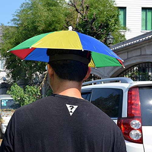 Gorra de sombrilla plegable paraguas - Sombrerería para adultos - Perfecto para el carnaval, el festival, la playa y actividades al aire libre - Talla única para todos