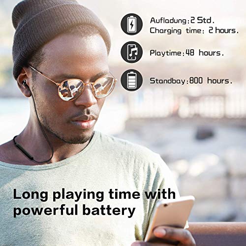 gorsun Auriculares Bluetooth 5.0, Auriculares Deportivos Impermeables IPX5, Auriculares inalámbricos magnéticos en la Oreja, 48 Horas de Tiempo de Juego Micrófono Deportivo con micrófono gorsun Auriculares Bluetooth 5.0, Auriculares Deportivos Impermeables IPX5, Auriculares inalámbricos magnéticos en la Oreja, 48 Horas de Tiempo de Juego Micrófono Deportivo con micrófono