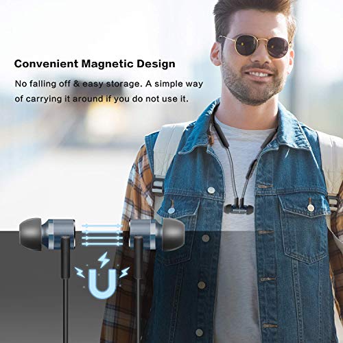 gorsun Auriculares Bluetooth 5.0, Auriculares Deportivos Impermeables IPX5, Auriculares inalámbricos magnéticos en la Oreja, 48 Horas de Tiempo de Juego Micrófono Deportivo con micrófono gorsun Auriculares Bluetooth 5.0, Auriculares Deportivos Impermeables IPX5, Auriculares inalámbricos magnéticos en la Oreja, 48 Horas de Tiempo de Juego Micrófono Deportivo con micrófono