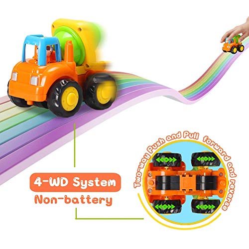 GoStock Vehículos de Construcción Coche de Juguete Coche de Friccion Camion de Juguete Coche de Juguete de Plástico Regalo de los Niños(Tractor, Niveladora, Camión del Mezclador, Camiones) GoStock Vehículos de Construcción Coche de Juguete Coche de Friccion Camion de Juguete Coche de Juguete de Plástico Regalo de los Niños(Tractor, Niveladora, Camión del Mezclador, Camiones)