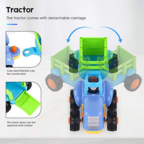 GoStock Vehículos de Construcción Coche de Juguete Coche de Friccion Camion de Juguete Coche de Juguete de Plástico Regalo de los Niños(Tractor, Niveladora, Camión del Mezclador, Camiones) GoStock Vehículos de Construcción Coche de Juguete Coche de Friccion Camion de Juguete Coche de Juguete de Plástico Regalo de los Niños(Tractor, Niveladora, Camión del Mezclador, Camiones)