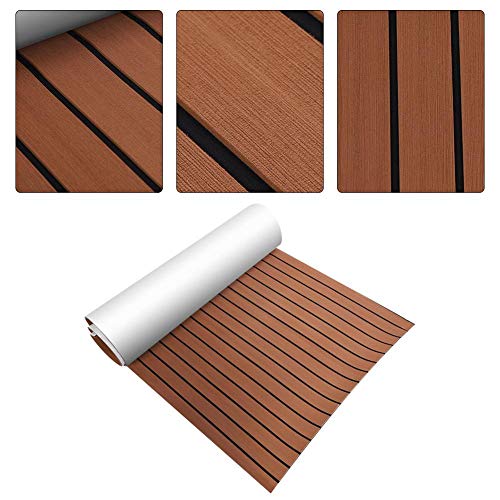 GOTOTOP Marrón Oscuro EVA Hoja de Cubierta de Teca Suelo de Barcos Adecuado para Yate GOTOTOP Marrón Oscuro EVA Hoja de Cubierta de Teca Suelo de Barcos Adecuado para Yate