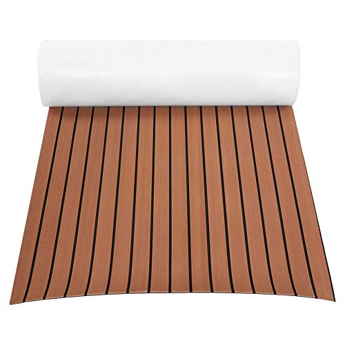 GOTOTOP Marrón Oscuro EVA Hoja de Cubierta de Teca Suelo de Barcos Adecuado para Yate GOTOTOP Marrón Oscuro EVA Hoja de Cubierta de Teca Suelo de Barcos Adecuado para Yate