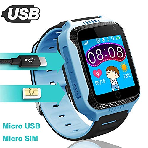 GPS LBS Tracker Smartwatch Niños - Reloj Inteligente Niña con SOS Cámara Juegos Despertador, Reloj Niña con Llamada, Reloj Inteligente Niños Compatible iOS Android, Smartwatch Niña Estudiante Escuela