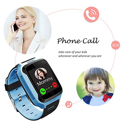 GPS LBS Tracker Smartwatch Niños - Reloj Inteligente Niña con SOS Cámara Juegos Despertador, Reloj Niña con Llamada, Reloj Inteligente Niños Compatible iOS Android, Smartwatch Niña Estudiante Escuela