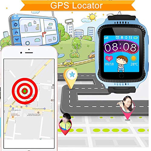 GPS LBS Tracker Smartwatch Niños - Reloj Inteligente Niña con SOS Cámara Juegos Despertador, Reloj Niña con Llamada, Reloj Inteligente Niños Compatible iOS Android, Smartwatch Niña Estudiante Escuela