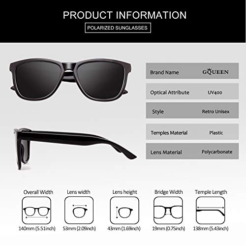 GQUEEN Gafas de Sol Polarizadas para Hombre Retro Mujer Gafas Sol MS07 GQUEEN Gafas de Sol Polarizadas para Hombre Retro Mujer Gafas Sol MS07