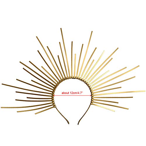 GRACEART Diadema Halo Crown Sunburst Mujeres Partido Accesorio para el pelo Banda Tiara (Style-C)