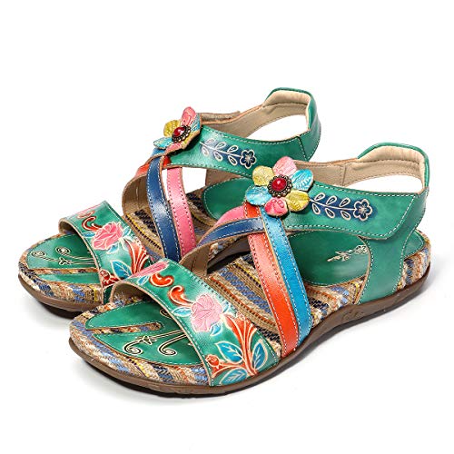 gracosy Sandalias Cuero Planas Verano Mujer Estilo Bohemia Zapatos para Mujer de Dedo Sandalias Talla Grande 37-42 Chanclas Romanas de Mujer Café Naranja Hecho a Mano Los Zapatos 2019 gracosy Sandalias Cuero Planas Verano Mujer Estilo Bohemia Zapatos para Mujer de Dedo Sandalias Talla Grande 37-42 Chanclas Romanas de Mujer Café Naranja Hecho a Mano Los Zapatos 2019
