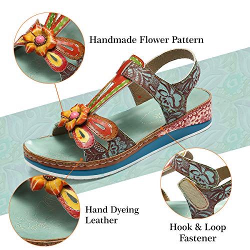 gracosy Sandalias Cuero Planas Verano Mujer Estilo Bohemia Zapatos para Mujer de Dedo Sandalias Talla Grande 37-42 Chanclas Romanas de Mujer Rojo Azul Púrpura Naranja Hecho a Mano Los Zapatos 2020 gracosy Sandalias Cuero Planas Verano Mujer Estilo Bohemia Zapatos para Mujer de Dedo Sandalias Talla Grande 37-42 Chanclas Romanas de Mujer Rojo Azul Púrpura Naranja Hecho a Mano Los Zapatos 2020
