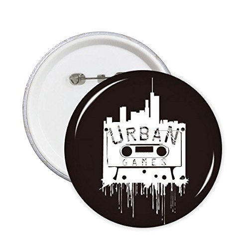 Graffiti Calle Cultura hito de Silueta de Urban Juego Americano diseño Arte ilustración Pattern Round Pins Badge botón Ropa decoración 5pcs