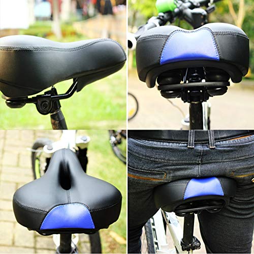 Gran Almohada Asiento de la bici, Ancho del gel suave del cojín de bicicleta de ejercicios cubierta del asiento, ancho de la espuma del amortiguador de asiento de la bicicleta, se ajusta a Crucero, bi Gran Almohada Asiento de la bici, Ancho del gel suave del cojín de bicicleta de ejercicios cubierta del asiento, ancho de la espuma del amortiguador de asiento de la bicicleta, se ajusta a Crucero, bi