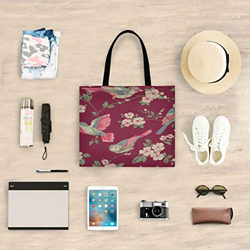 Gran capacidad cuadrada Bolsos únicos Isabelle Floral Toile A Floral Toile Wal Bolsas de mano para mujer 19.7 X 16.9in Impresión para niñas Damas Compras Trabajo diario