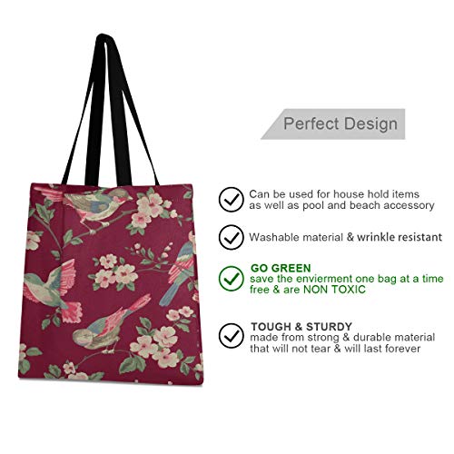 Gran capacidad cuadrada Bolsos únicos Isabelle Floral Toile A Floral Toile Wal Bolsas de mano para mujer 19.7 X 16.9in Impresión para niñas Damas Compras Trabajo diario